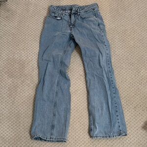 SHEIN Light Blue High-Rise Straight Jeans